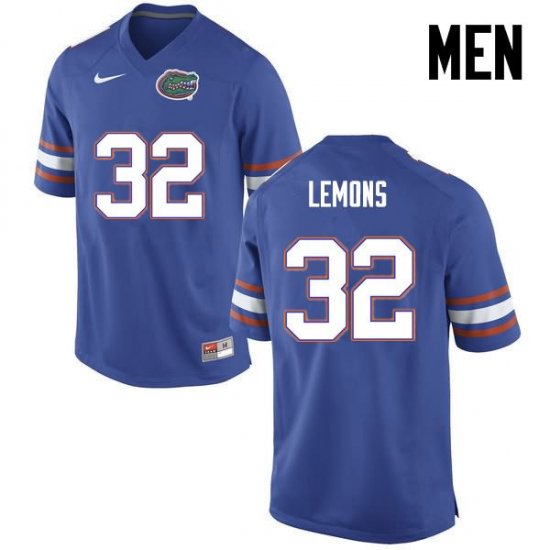 Men's Florida Gators #32 Adarius Lemons NCAA Nike Blue Authentic Stitched College Football Jersey GQY8862ZU